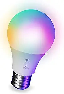 GLOBE Electric 50589 Color-Changing A19 LED Smart Light Bulb – 60W Equivalent, 800LM, 2.4GHz Wi-Fi, Works with Alexa (1-Pack)