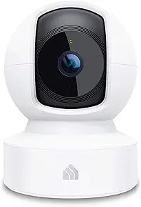 Kasa Indoor Pan/Tilt Smart Security Camera – 1080p HD, 2.4GHz with Night Vision & Motion Detection, Pet & Baby Monitor, Cloud & SD Card Storage, Works with Alexa & Google Home (EC70), White
