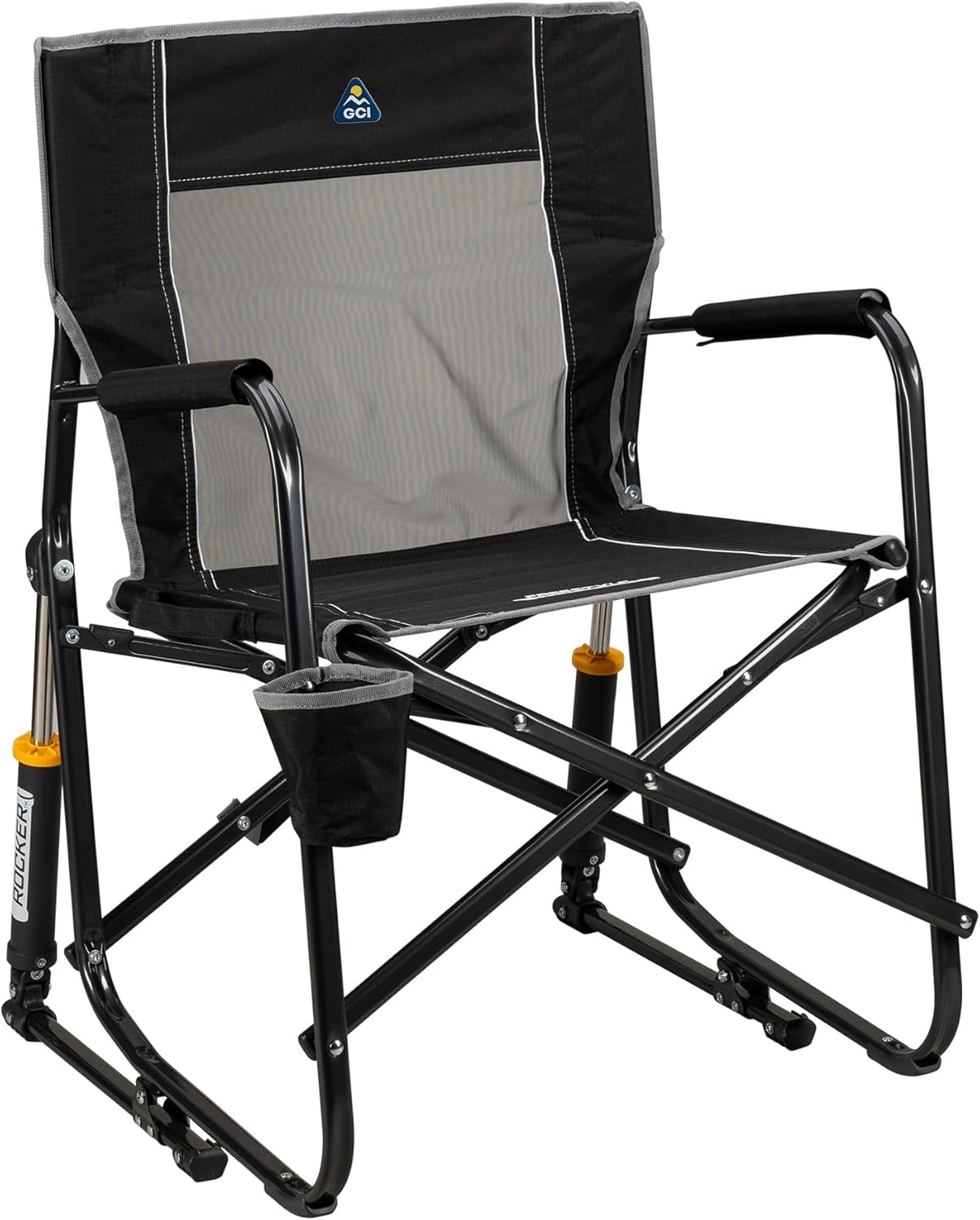 GCI OUTDOOR Freestyle Rocker – Portable Outdoor Rocking Chair with Built-in Beverage Holder for Ultimate Comfort
