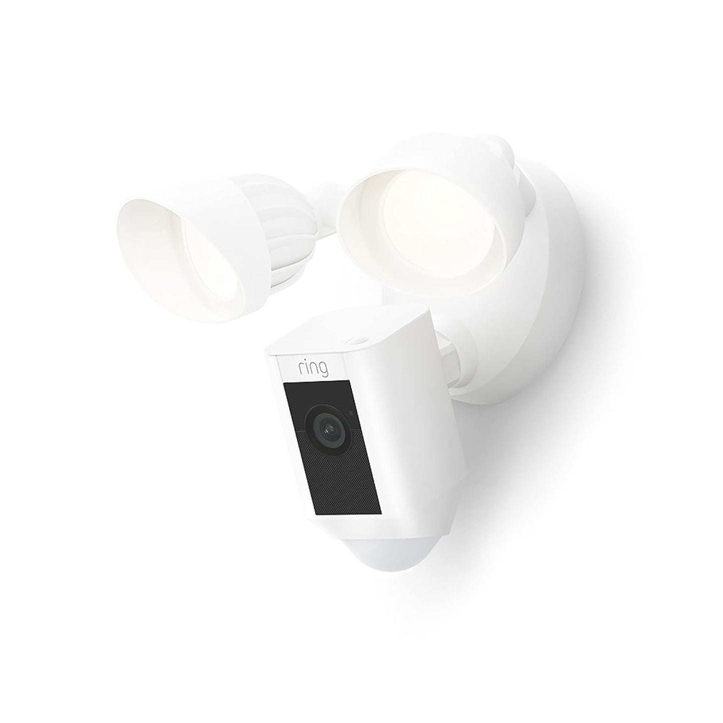 Ring Floodlight Cam Wired Plus – 1080p HD Video with Motion Activation, White (2021 Release)