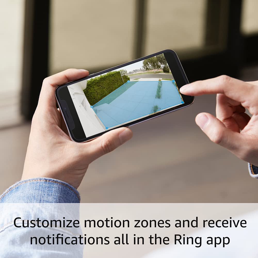 Ring Floodlight Cam Wired Plus – 1080p HD Video with Motion Activation, White (2021 Release)